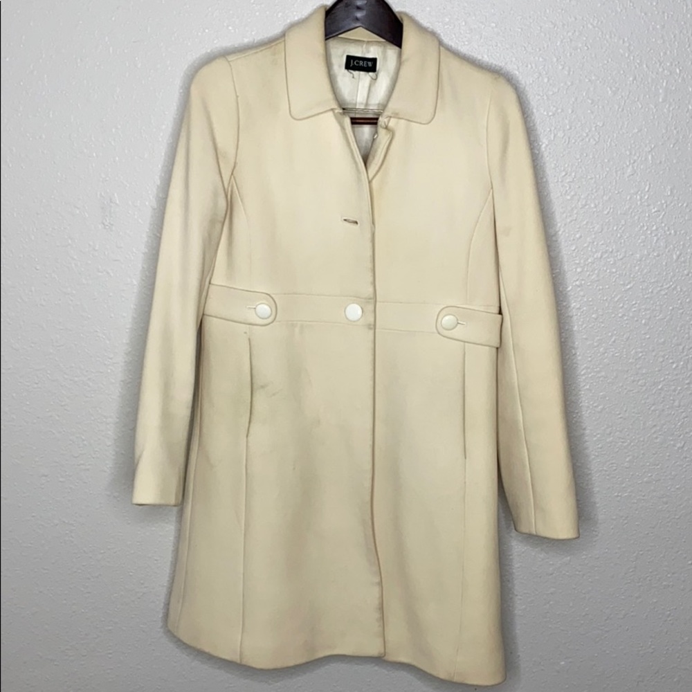 Jcrew winter white pea coat